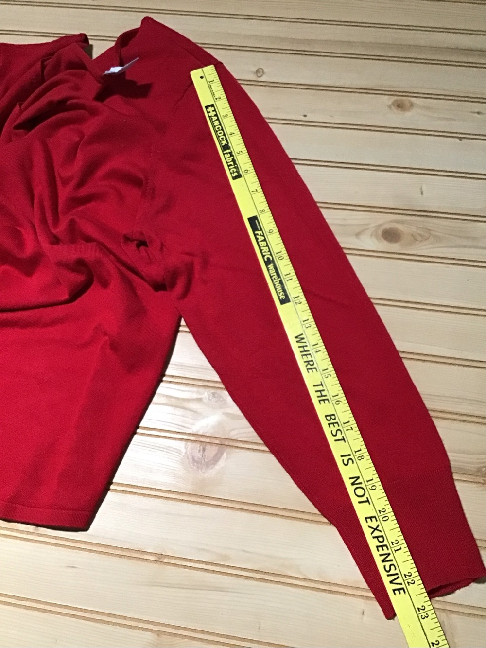Chicos Red Caviar Silver Trim Cuff Sleeve V-Neck Long Sleeve‎ Knit Sweater Top 3 - Picture 10 of 10